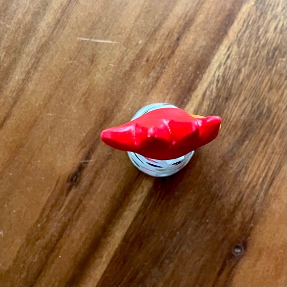 *EUC* Multicolored Resin Rooster Statue - White w/Multicolored Polka-Dots - Picture 6 of 8